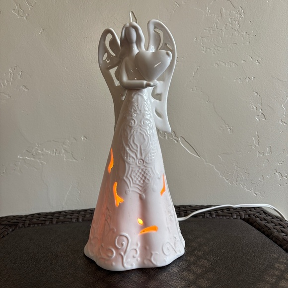Delton Products Corp. Electric Ceramic Angel Lamp Night Light Approx. 12" H - Picture 1 of 13